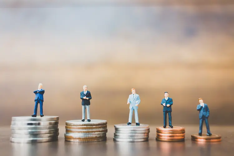Professional reviewing finances and compensation